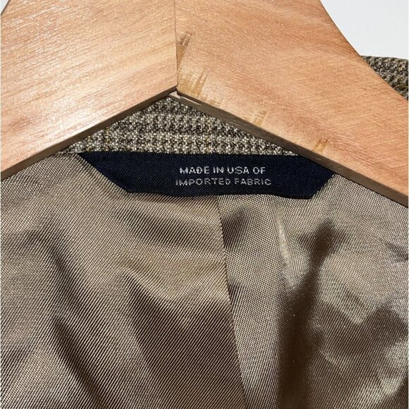 Brooks Brothers Check Plaid Silk Wool Blend Button-Up Blazer Men’s Size 45 - Picture 3 of 9